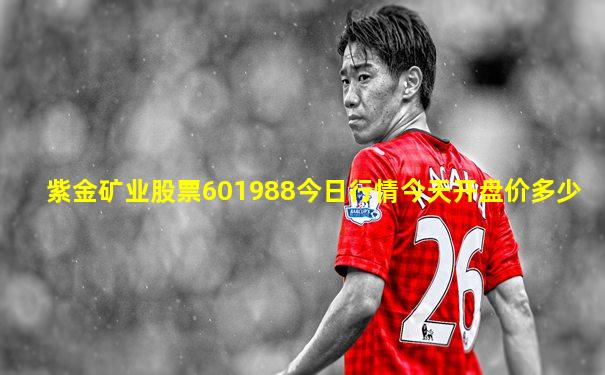 紫金矿业股票601988今日行情今天开盘价多少