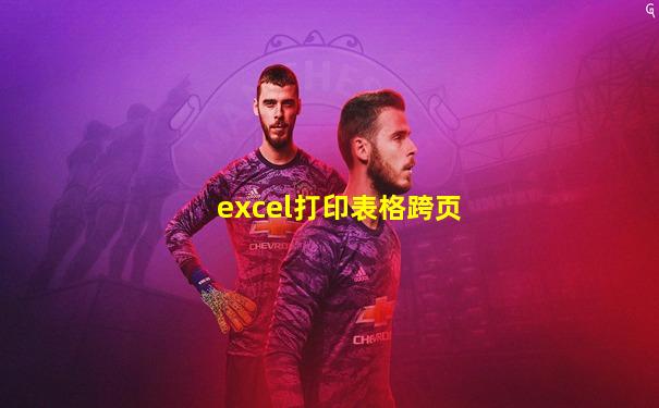 excel打印表格跨页