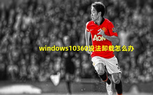 windows10360没法卸载怎么办