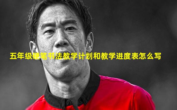 五年级硬笔书法教学计划和教学进度表怎么写