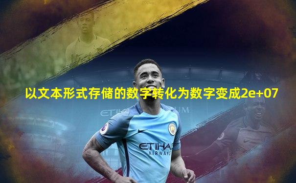 以文本形式存储的数字转化为数字变成2e+07