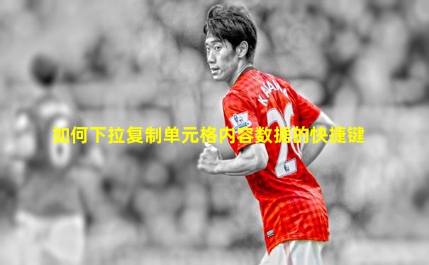 如何下拉复制单元格内容数据的快捷键
